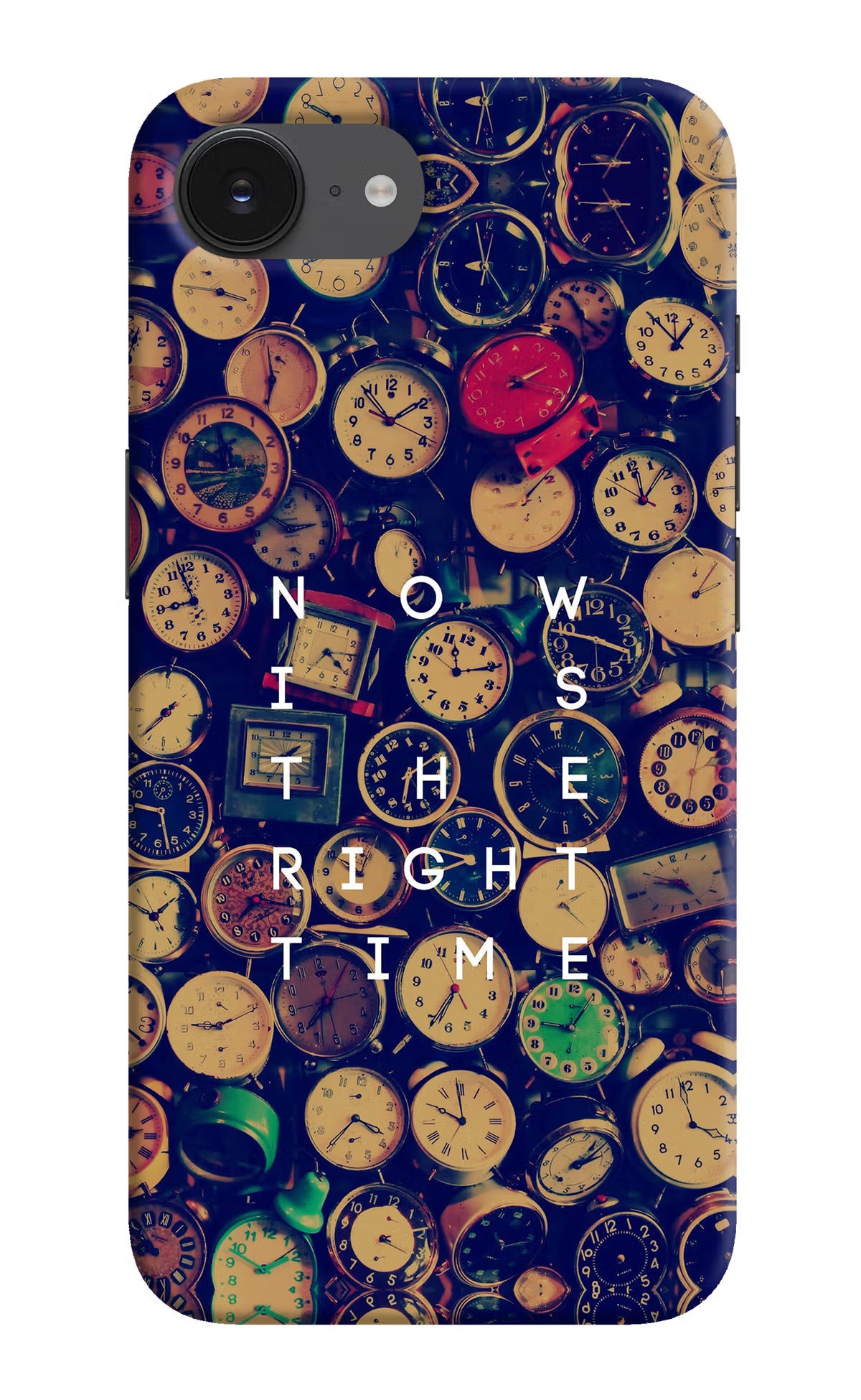 Now is the Right Time Quote iPhone 16e Hard Case Back Cover by Casekaro