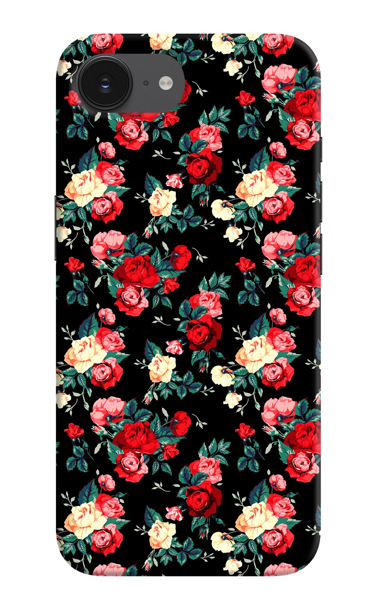 Rose Pattern iPhone 16e Hard Case Back Cover by Casekaro