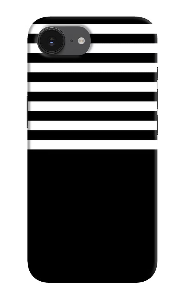 Black and White Print iPhone 16e Hard Case Back Cover by Casekaro