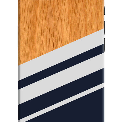 Blue and white wooden iPhone 16e Hard Case Back Cover by Casekaro