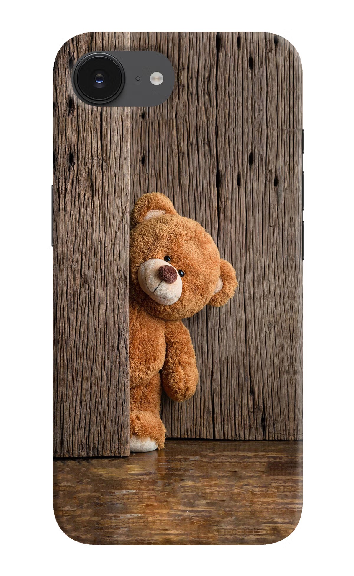 Teddy Wooden iPhone 16e Hard Case Back Cover by Casekaro