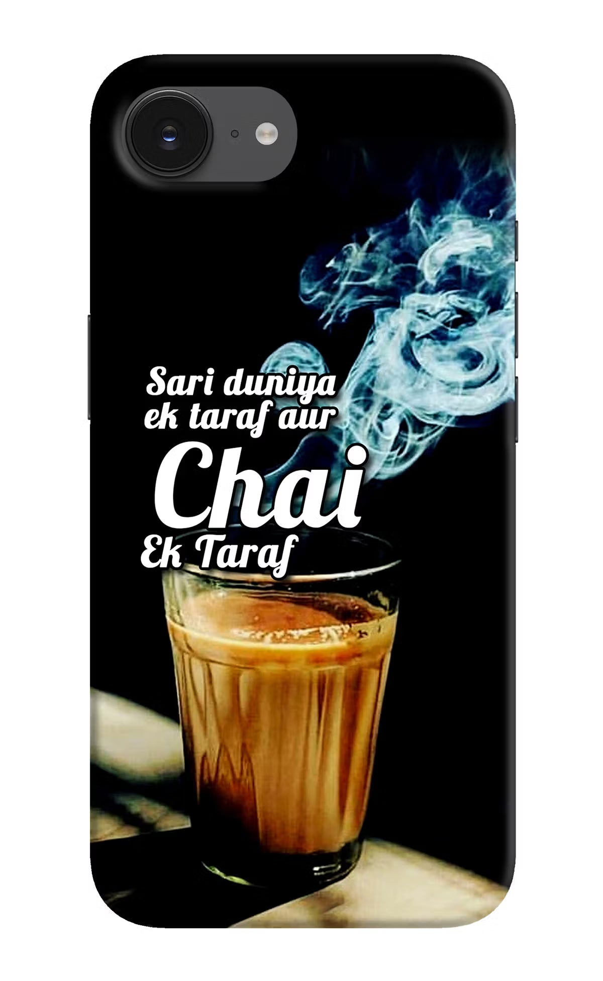 Chai Ek Taraf Quote iPhone 16e Hard Case Back Cover by Casekaro
