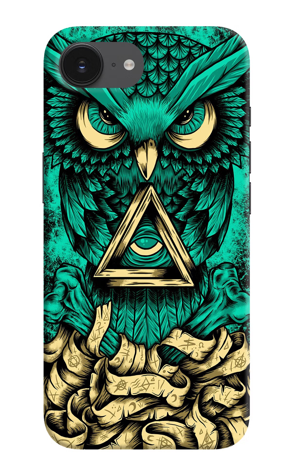 Green Owl iPhone 16e Hard Case Back Cover by Casekaro