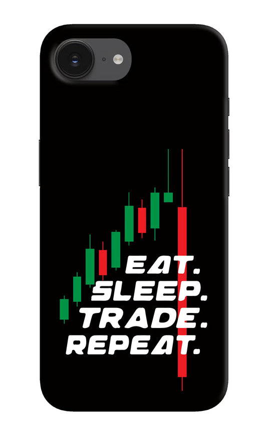 Eat Sleep Trade Repeat iPhone 16e Hard Case Back Cover by Casekaro