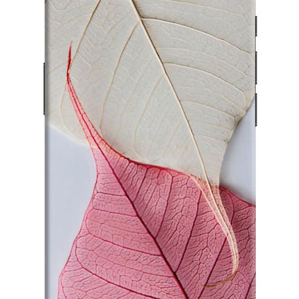 White Pink Leaf iPhone 16e Hard Case Back Cover by Casekaro