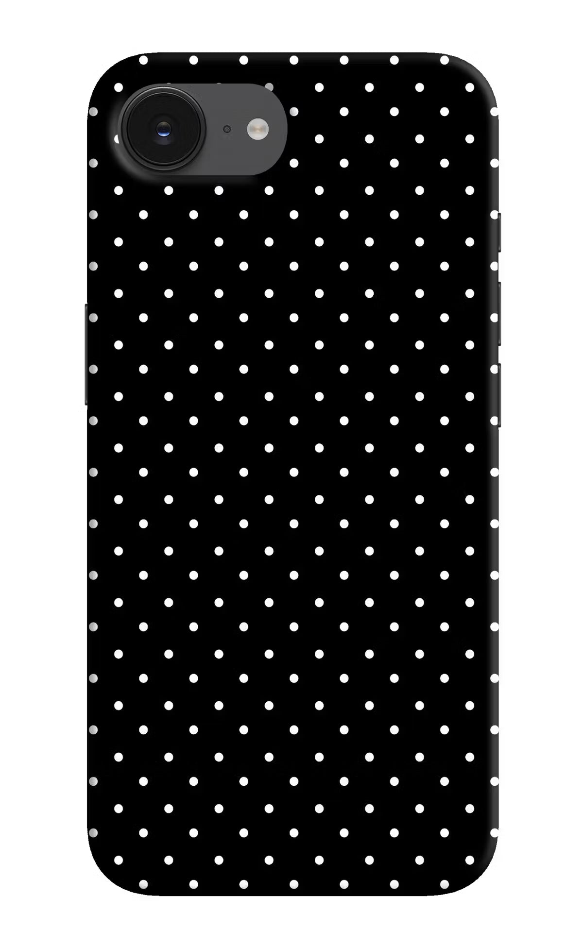 White Dots iPhone 16e Hard Case Back Cover by Casekaro
