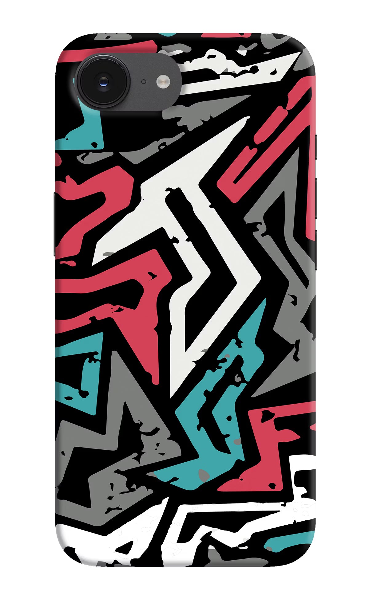 Geometric Graffiti iPhone 16e Hard Case Back Cover by Casekaro