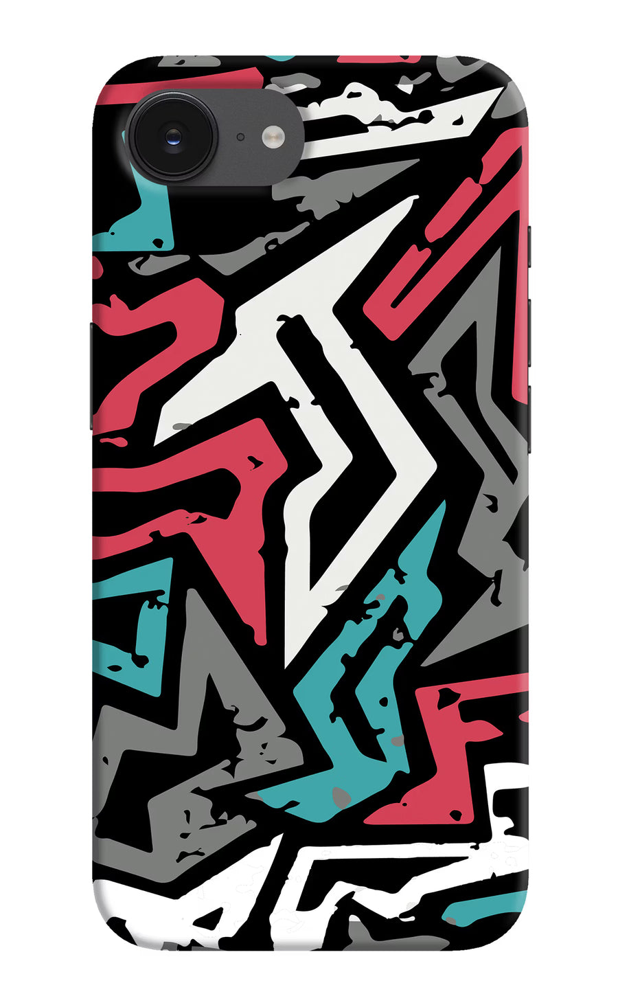 Geometric Graffiti iPhone 16e Back Cover, Hard case