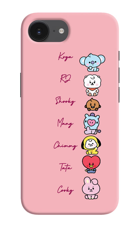 BTS names iPhone 16e Hard Case Back Cover by Casekaro