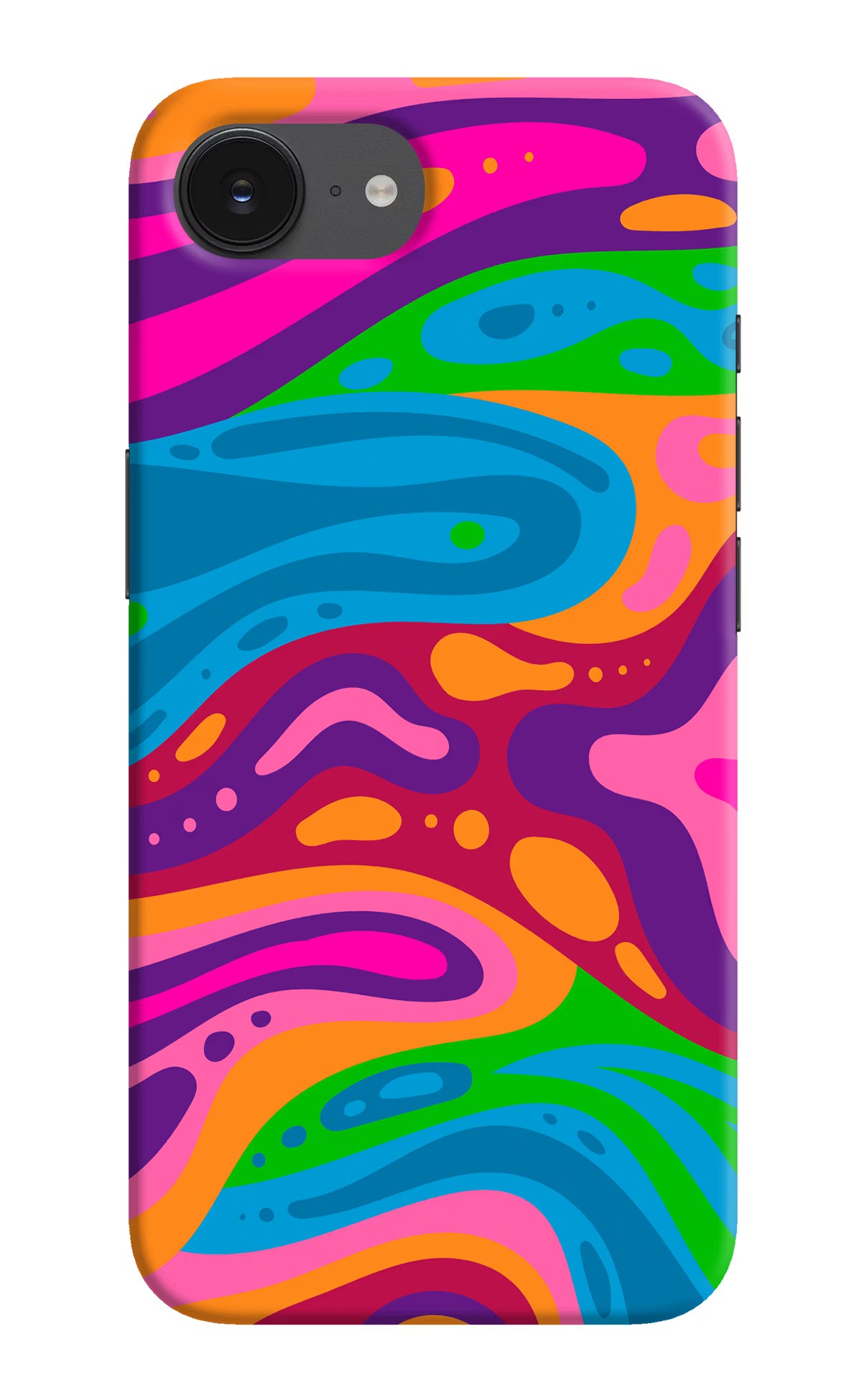 Trippy Pattern iPhone 16e Hard Case Back Cover by Casekaro