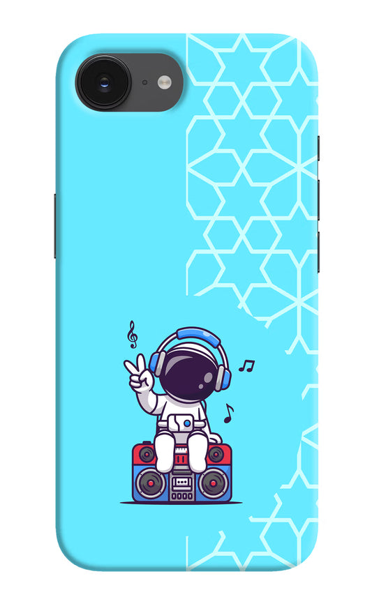 Cute Astronaut Chilling iPhone 16e Hard Case Back Cover by Casekaro