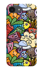 Veggie Doodle iPhone 16e Hard Case Back Cover by Casekaro