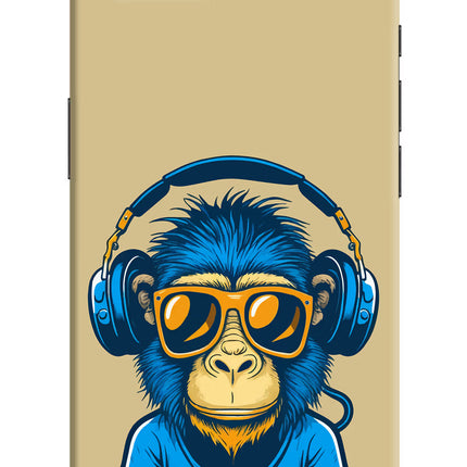 Monkey Headphone iPhone 16e Hard Case Back Cover by Casekaro