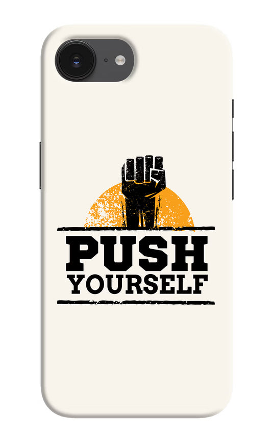 Push Yourself iPhone 16e Hard Case Back Cover by Casekaro