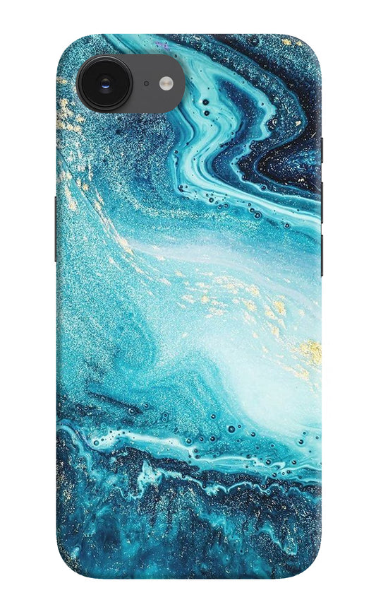 Blue Glitter Marble iPhone 16e Hard Case Back Cover by Casekaro
