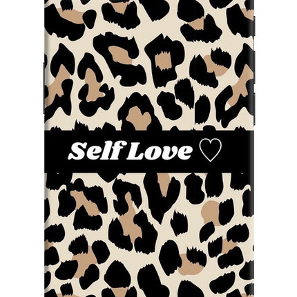 Leopard Print Self Love iPhone 16e Hard Case Back Cover by Casekaro