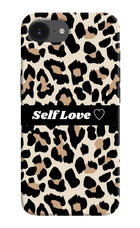 Leopard Print Self Love iPhone 16e Hard Case Back Cover by Casekaro