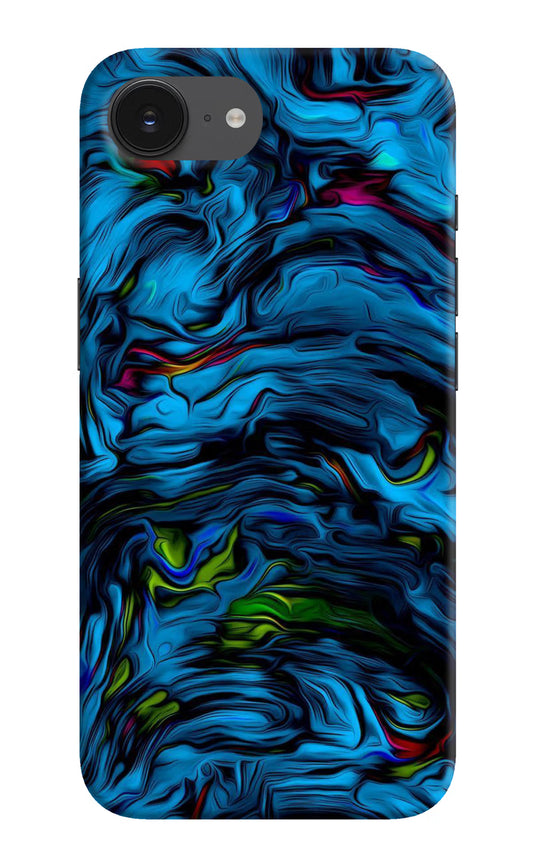 Dark Blue Abstract iPhone 16e Hard Case Back Cover by Casekaro