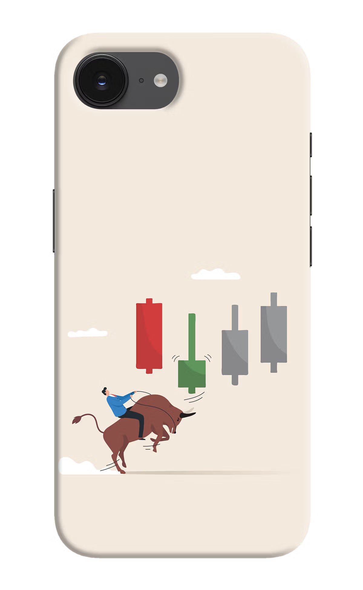 Bull Trading Momentum iPhone 16e Hard Case Back Cover by Casekaro