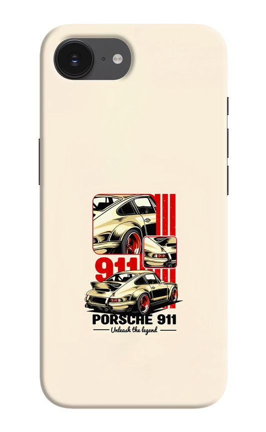 Classic Porsche 911 iPhone 16e Hard Case Back Cover by Casekaro