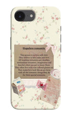 Hopeless Romantic iPhone 16e Hard Case Back Cover by Casekaro