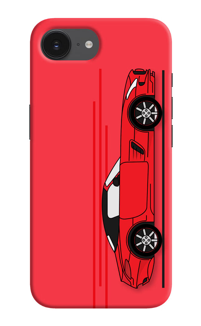 Red Velocity iPhone 16e Hard Case Back Cover by Casekaro