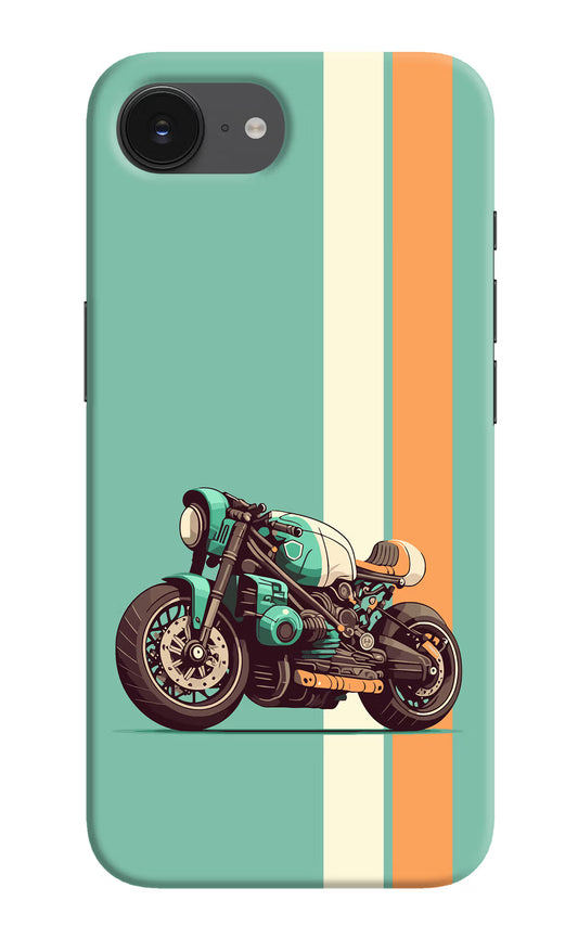 Striped Moto Drift iPhone 16e Hard Case Back Cover by Casekaro