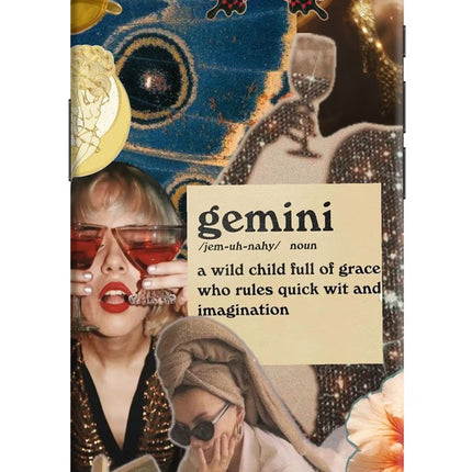 Gemini Zodiac iPhone 16e Hard Case Back Cover by Casekaro