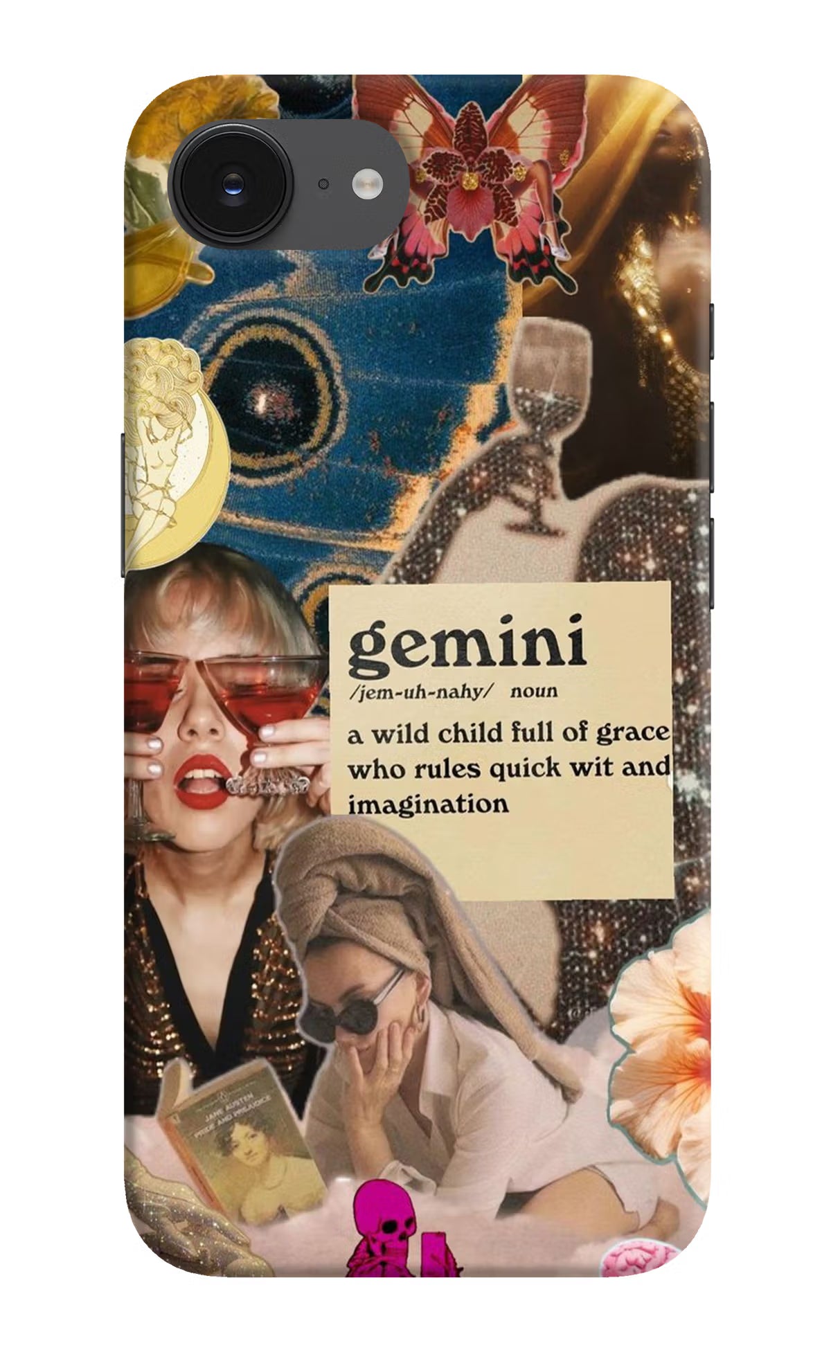 Gemini Zodiac iPhone 16e Hard Case Back Cover by Casekaro