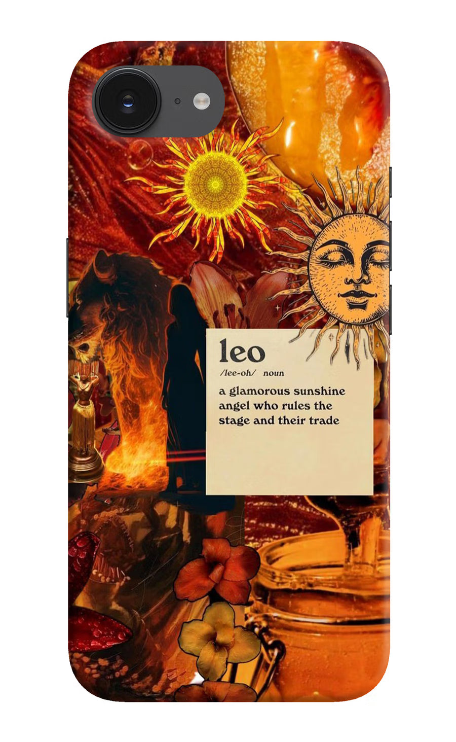 Leo Zodiac iPhone 16e Back Cover, Hard case