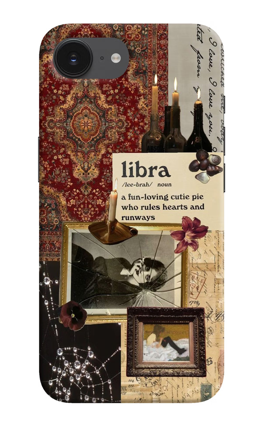 Libra Zodiac iPhone 16e Back Cover, Hard case