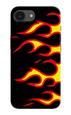 Side Sweep Flames iPhone 16e Hard Case Back Cover by Casekaro