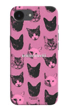 Pink Cats iPhone 16e Hard Case Back Cover by Casekaro