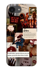 Zodiac Aries iPhone 16e Hard Case Back Cover by Casekaro