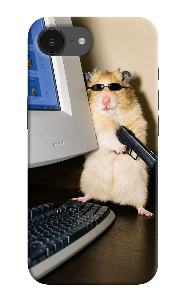 Hacker Hamster iPhone 16e Hard Case Back Cover by Casekaro