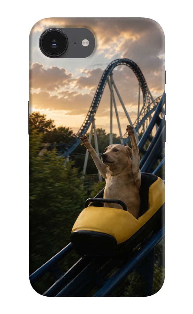 Rollercoaster Dog iPhone 16e Hard Case Back Cover by Casekaro