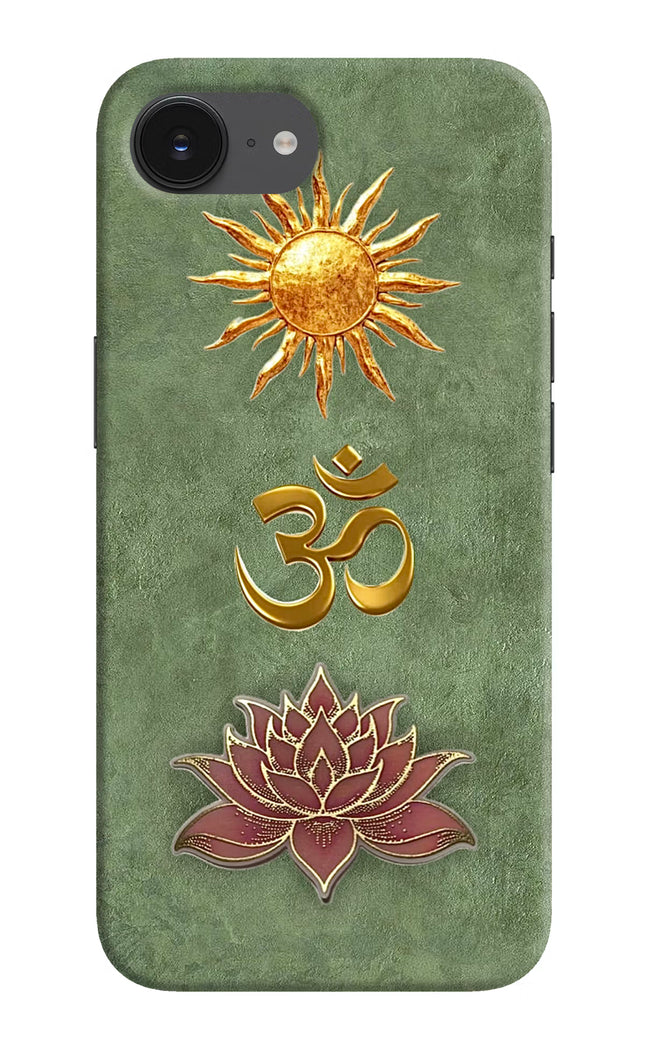 Om & Lotus iPhone 16e Back Cover