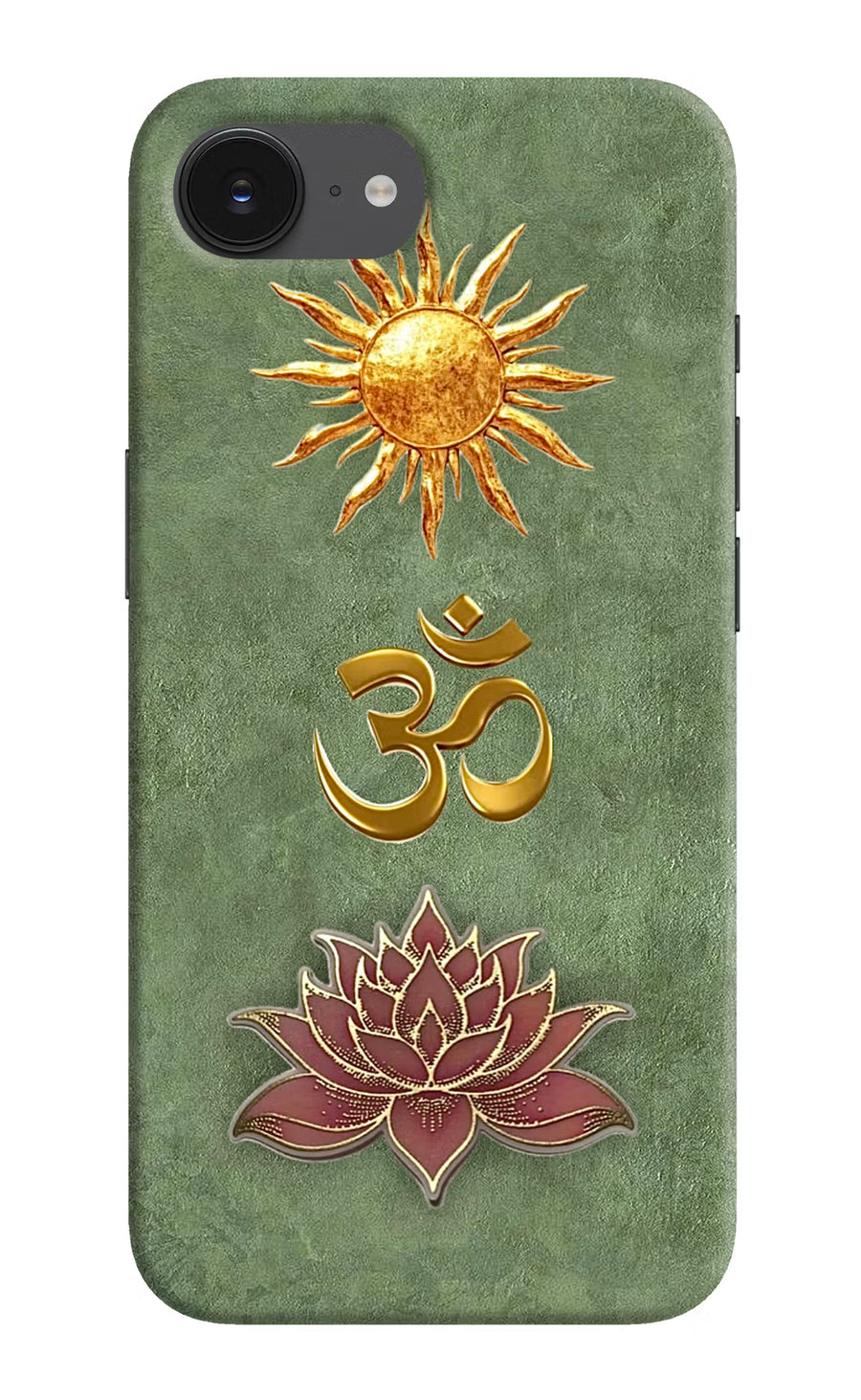 Om & Lotus iPhone 16e Back Cover, Hard case