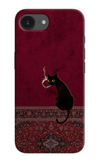 Midnight Cat iPhone 16e Hard Case Back Cover by Casekaro