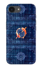 Koi Blue iPhone 16e Hard Case Back Cover by Casekaro