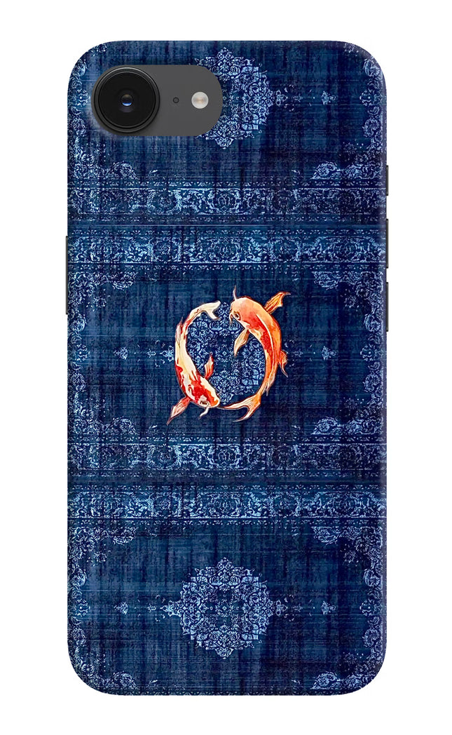 Koi Blue iPhone 16e Hard Case Back Cover by Casekaro
