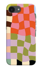 Wavy Grid iPhone 16e Hard Case Back Cover by Casekaro