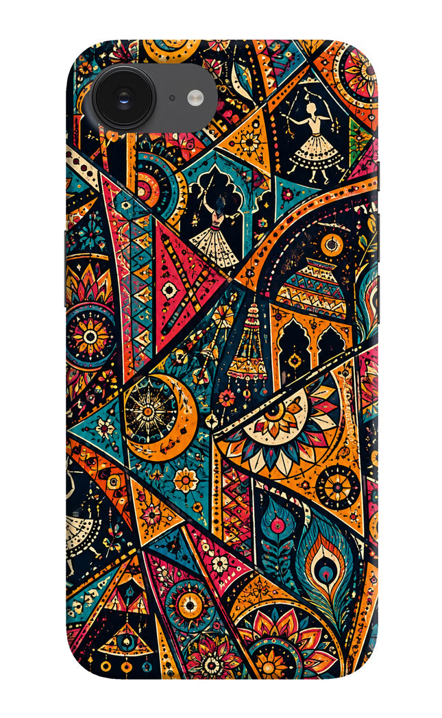 Folk Print iPhone 16e Hard Case Back Cover by Casekaro