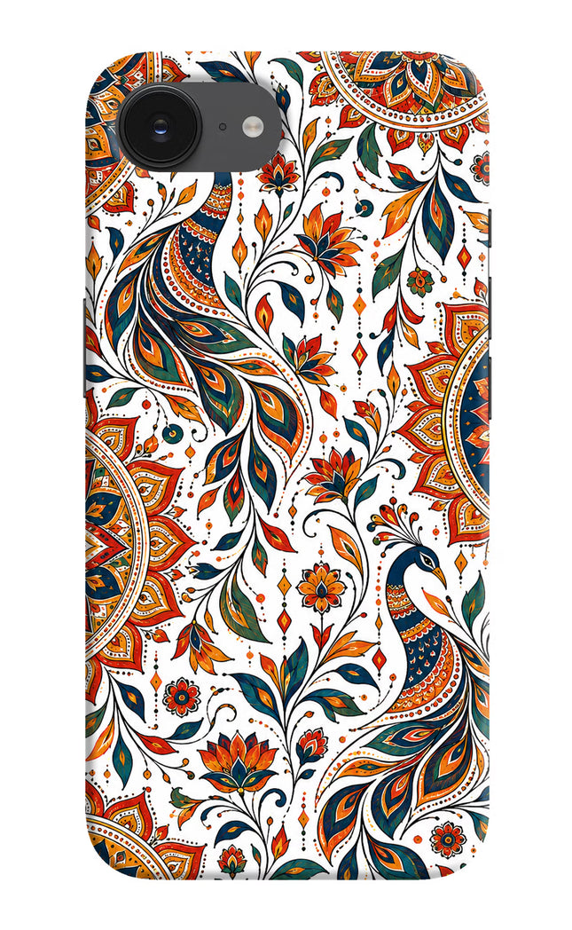 White Mayura iPhone 16e Hard Case Back Cover by Casekaro