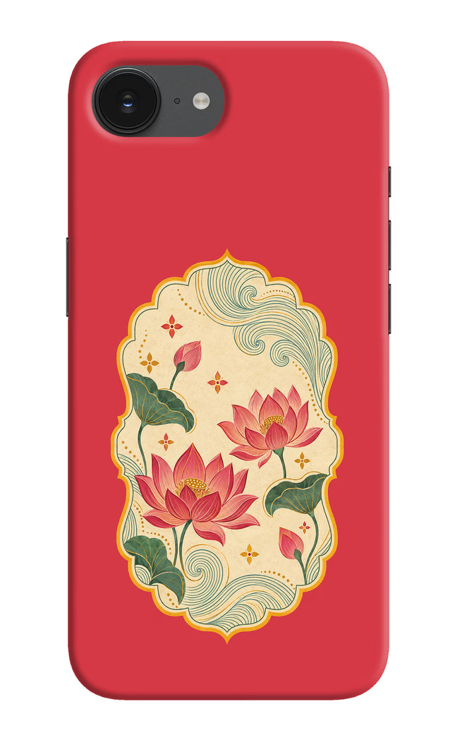 Pink Lotus iPhone 16e Hard Case Back Cover by Casekaro