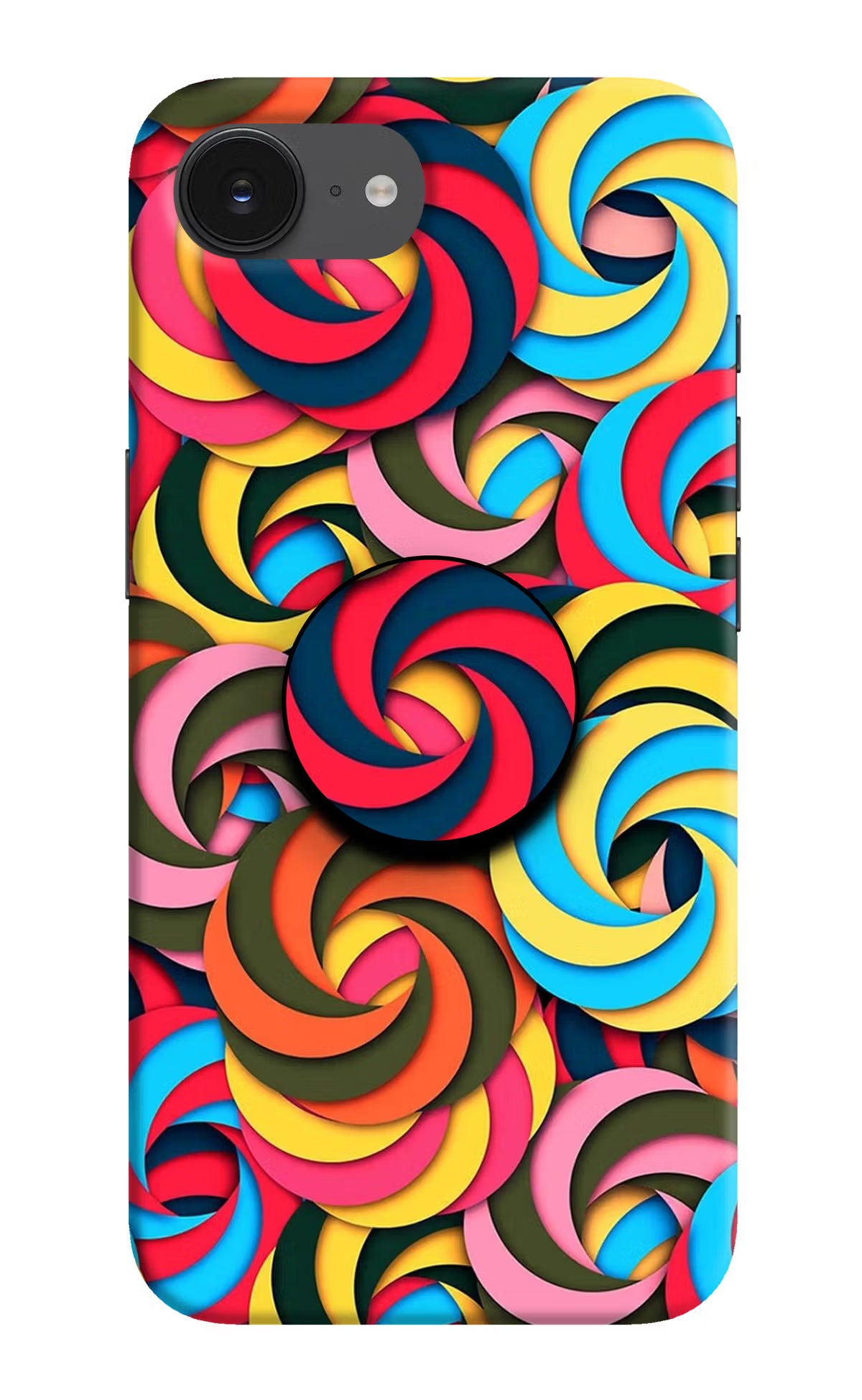 Spiral Pattern iPhone 16e Pop Case by Casekaro