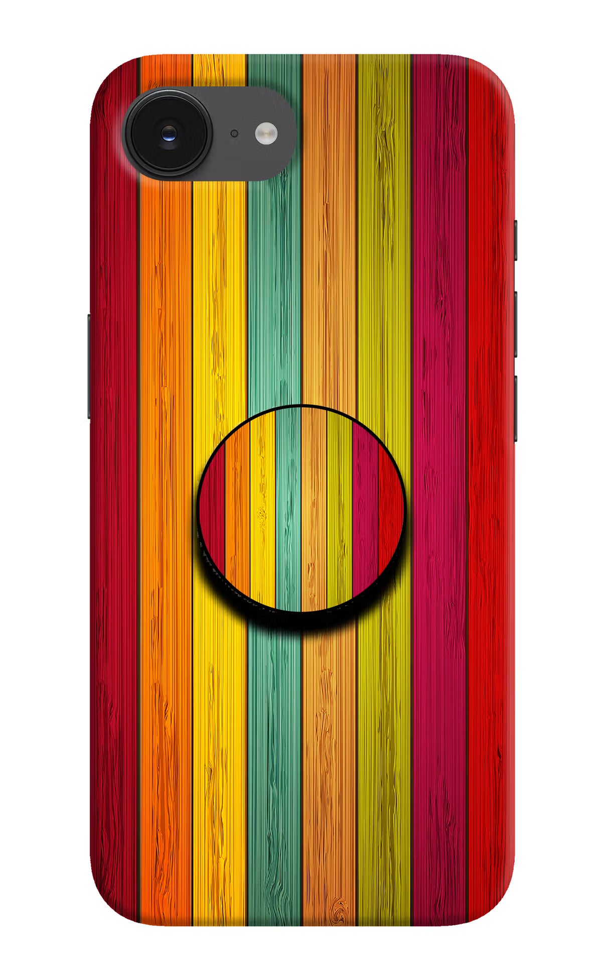 Multicolor Wooden iPhone 16e Pop Case by Casekaro