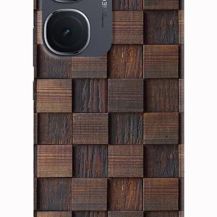 Wooden Cube Design IQOO Neo9 Pro Hard Case Back Cover by Casekaro