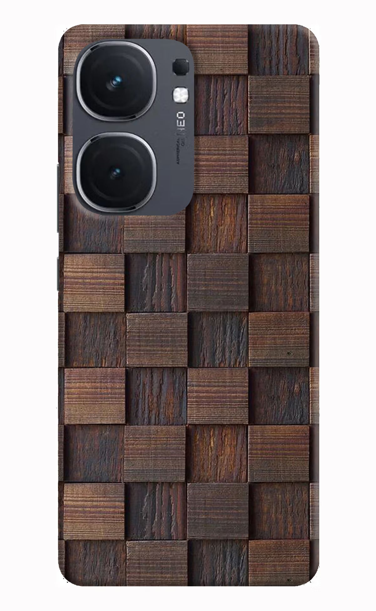 Wooden Cube Design IQOO Neo9 Pro Hard Case Back Cover by Casekaro