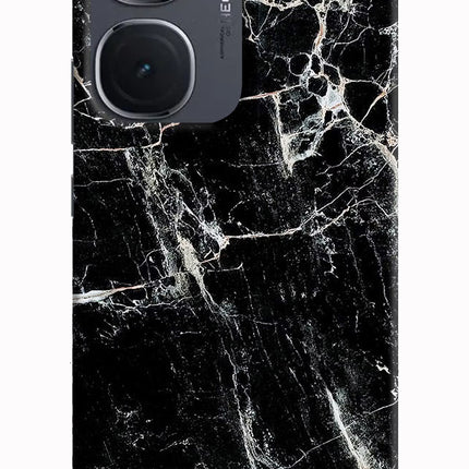 Black Marble Texture IQOO Neo9 Pro Hard Case Back Cover by Casekaro